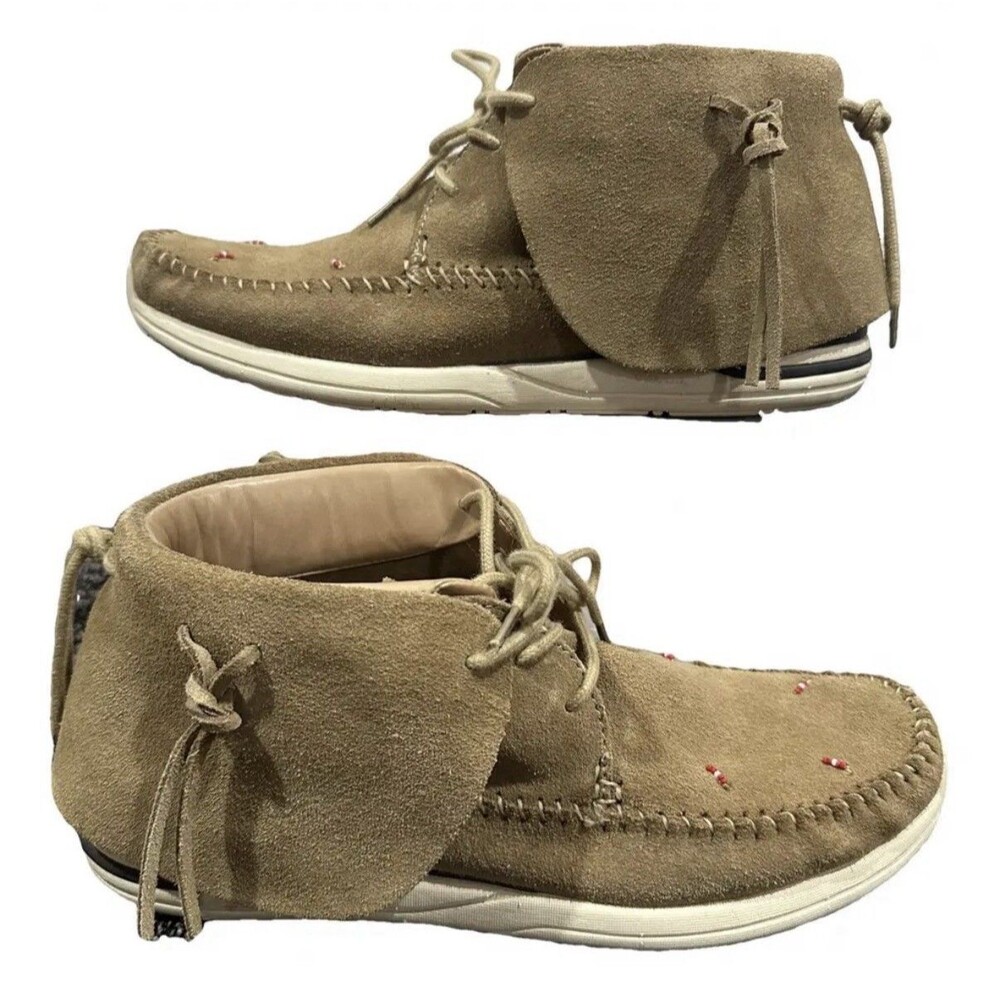 NWT Visvim FBT Lhamo Folk Sand Sneaker 8.5m New  w/ Tags and Box Low Trainer